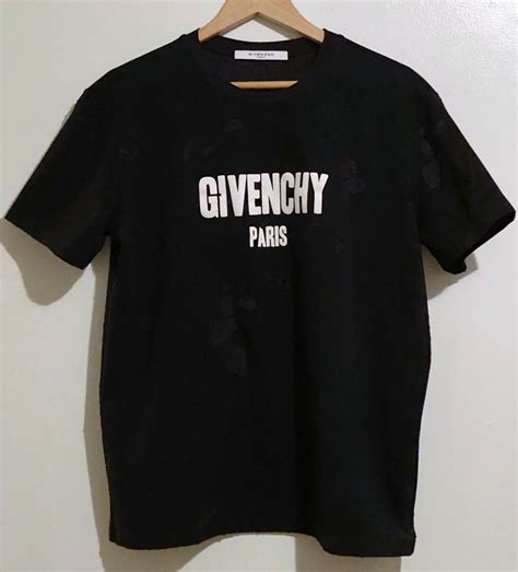 givenchy geometric t shirt|givenchy distressed t shirt.